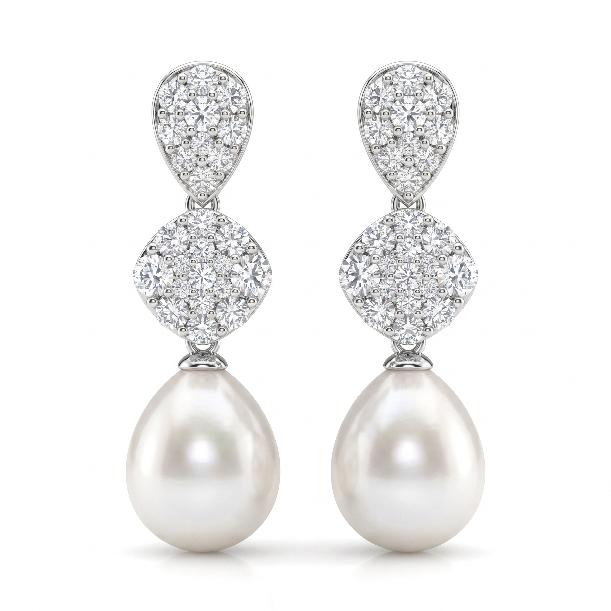 Pearl & Diamond Fine Jewelry | 4.07 g Gross Weight | 0.38 CT Diamonds | Fine Gold | S aleh Sallom Main image