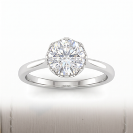 Lab Grown Round Diamond Solitaire Ring | 2.21 CT Lab Diamond | 18K White Gold