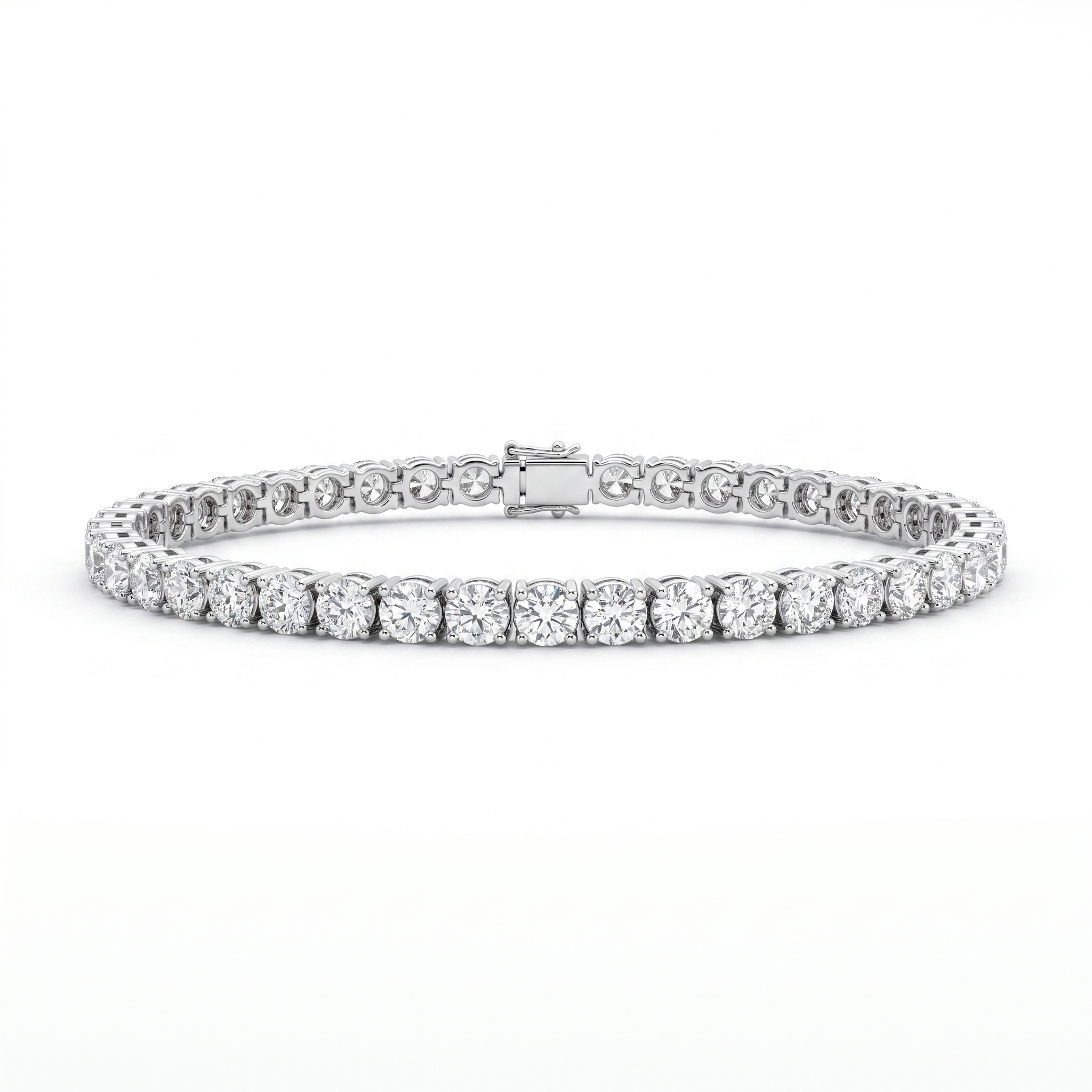 Natural Diamond Tennis Bracelet | 1.20 CT Natural Diamonds | 18K White Gold | Saleh Sallom Jewelry Secondary image