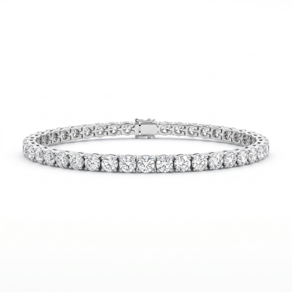 Natural Diamond Tennis Bracelet | 1.20 CT Natural Diamonds | 18K White Gold | Saleh Sallom Jewelry