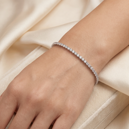 Natural Diamond Tennis Bracelet | 1.20 CT Natural Diamonds | 18K White Gold | Saleh Sallom Jewelry