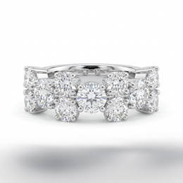 Natural Diamond Statement Ring | 2.14 CT Natural Diamonds | 18K White Gold | Saleh Sallom Jewelry