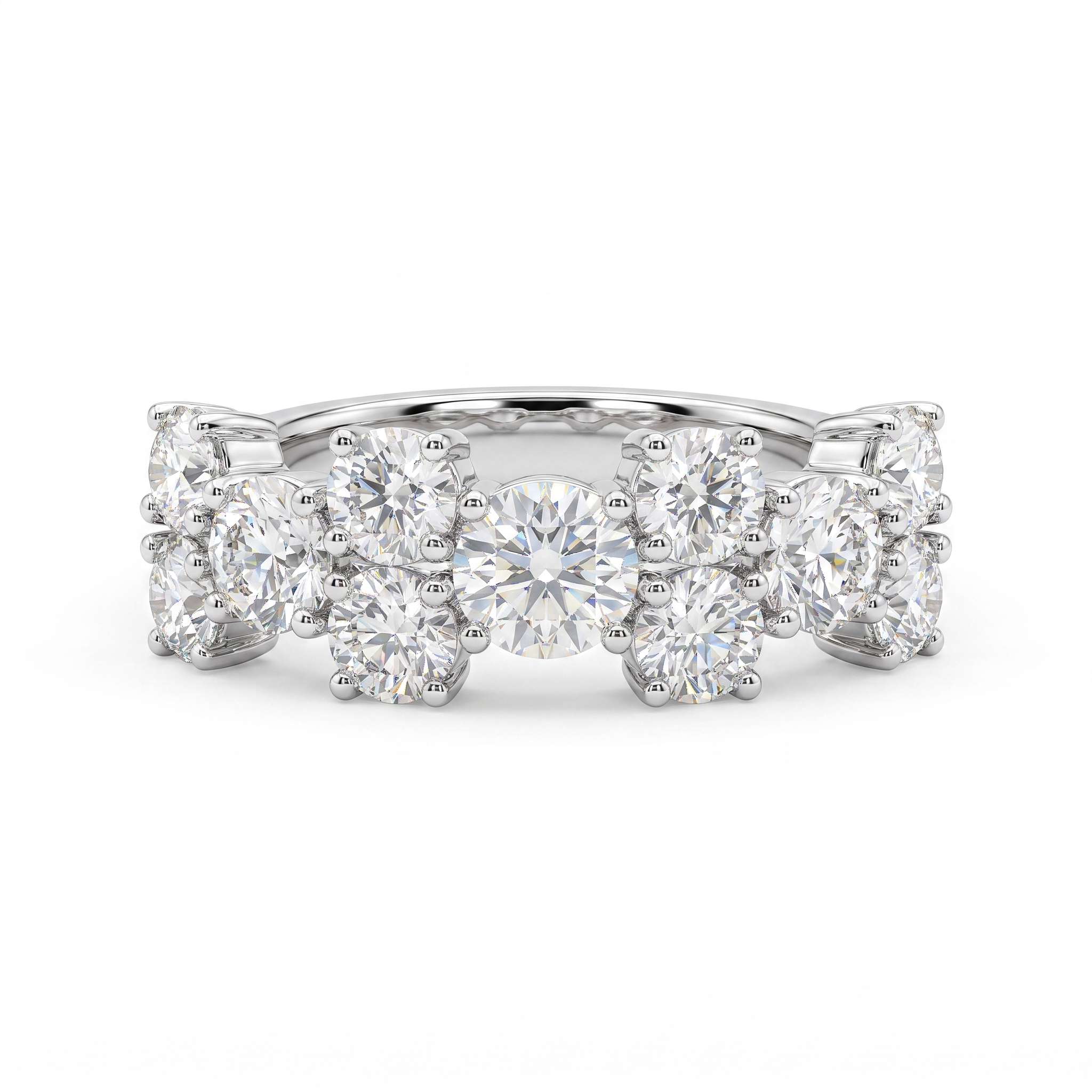 Natural Diamond Statement Ring | 2.14 CT Natural Diamonds | 18K White Gold | Saleh Sallom Jewelry Secondary image