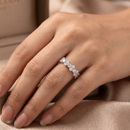 Natural Diamond Statement Ring | 2.14 CT Natural Diamonds | 18K White Gold | Saleh Sallom Jewelry
