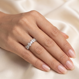 Natural Diamond Statement Ring | 2.14 CT Natural Diamonds | 18K White Gold | Saleh Sallom Jewelry