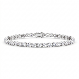 Natural Diamond Tennis Bracelet | 1.75 CT Natural Diamonds | IGI Certified | 18K White Gold | Saleh Sallom Jewelry