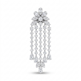 Natural Diamond Chandelier Earrings | 3.64 CT Natural Diamonds | 18K White Gold | Saleh Sallom Jewelry