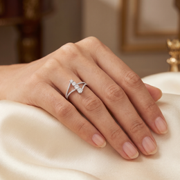 Natural Four Stone Diamond Ring | 1.27 CT Natural Round Brilliant Diamonds | 18K White Gold | Saleh Sallom Jewelry
