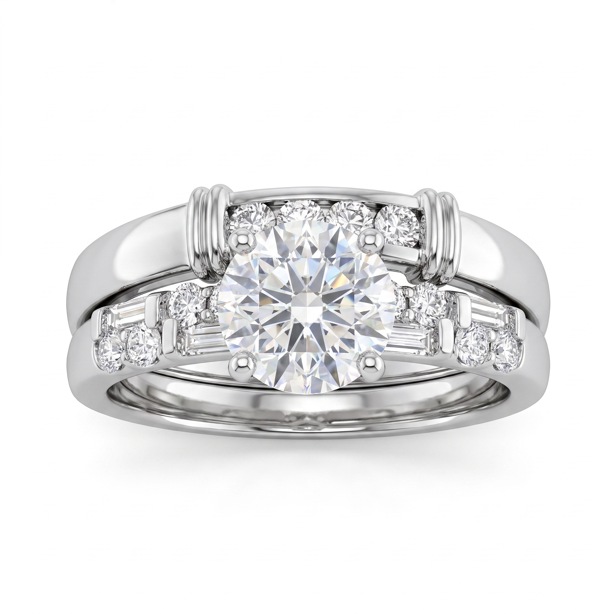 IGI Certified Natural Diamond Ring | 1.26 CT Natural Diamonds | 18K White Gold | Saleh Sallom Jewelry Main image