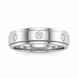 Natural Diamond Wedding Band Ring | 0.21 CT Natural Diamonds | 18K White Gold | Saleh Sallom Jewelry