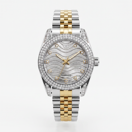 Lab Created Diamond Luxury Watch | 2.98 CT Lab Created Diamonds | D Color | VS1 Clarity | Stainless Steel | Saleh Sallom
