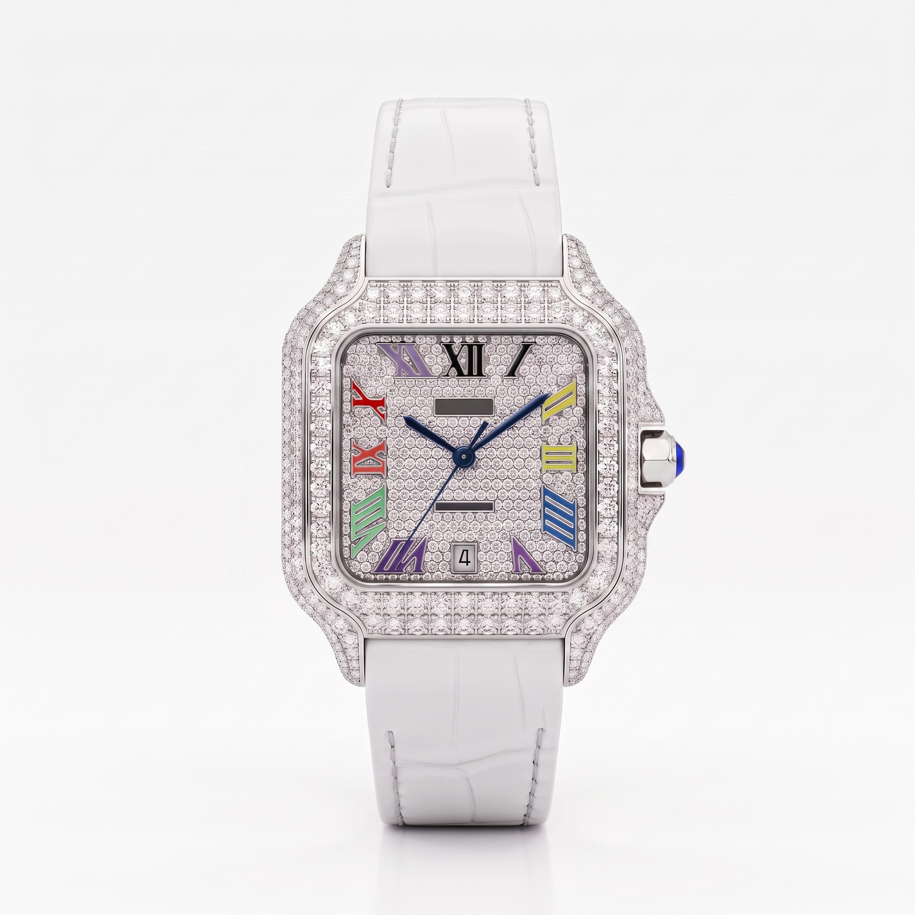 Luxury Mechanical Diamond Watch | 8.15 CT Laboratory created Diamonds | Miyota 8215 Automatic Movement | Sapphire Crystal | Saleh Sallom | SSJ-WAT-0007