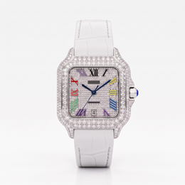 Luxury Mechanical Diamond Watch | 8.15 CT Laboratory created Diamonds | Miyota 8215 Automatic Movement | Sapphire Crystal | Saleh Sallom | SSJ-WAT-0007