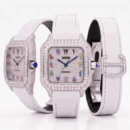 Luxury Mechanical Diamond Watch | 8.15 CT Laboratory created Diamonds | Miyota 8215 Automatic Movement | Sapphire Crystal | Saleh Sallom | SSJ-WAT-0009