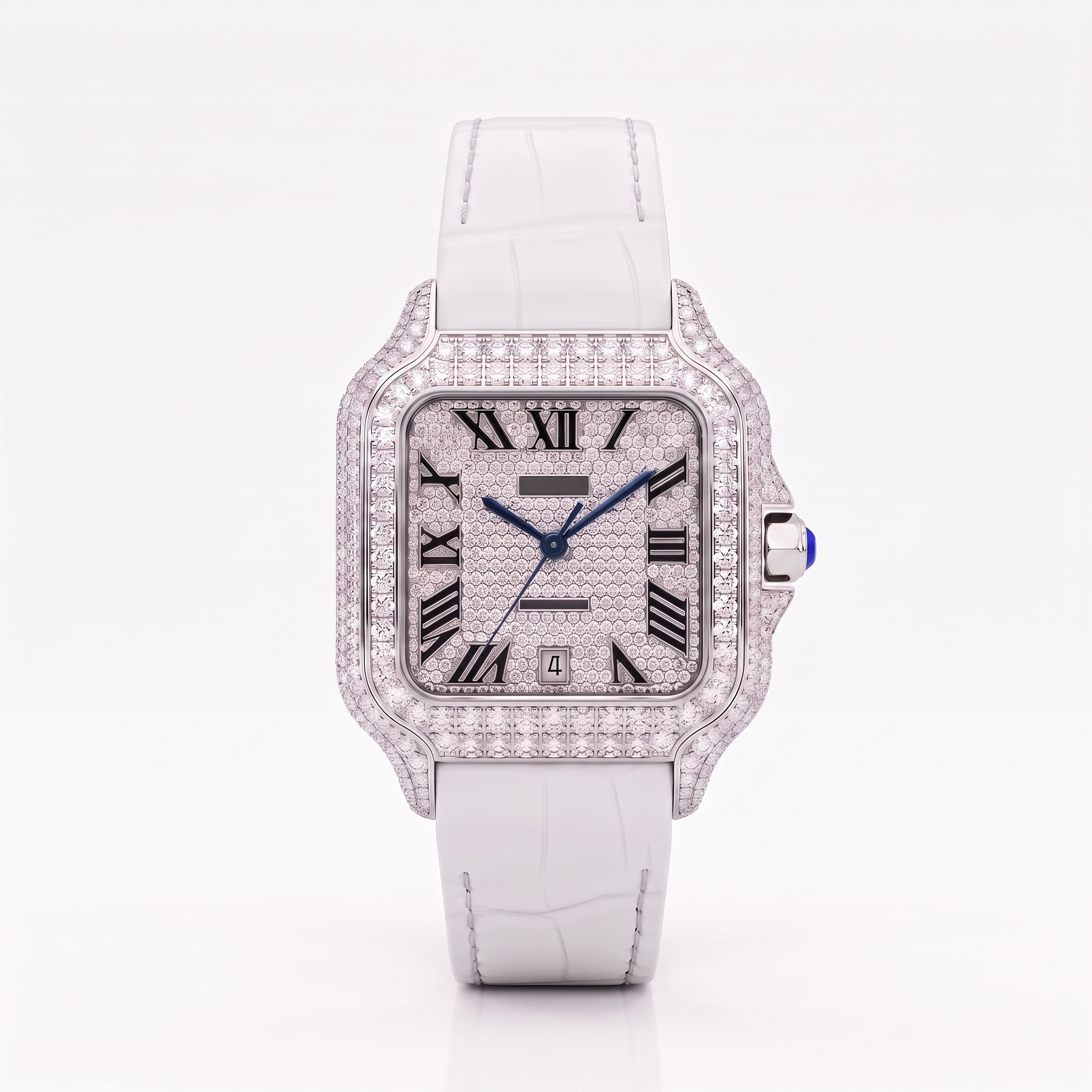 Luxury Mechanical Diamond Watch | 8.15 CT Laboratory created Diamonds | Miyota 8215 Automatic Movement | Sapphire Crystal | Saleh Sallom | SSJ-WAT-0008 Main image