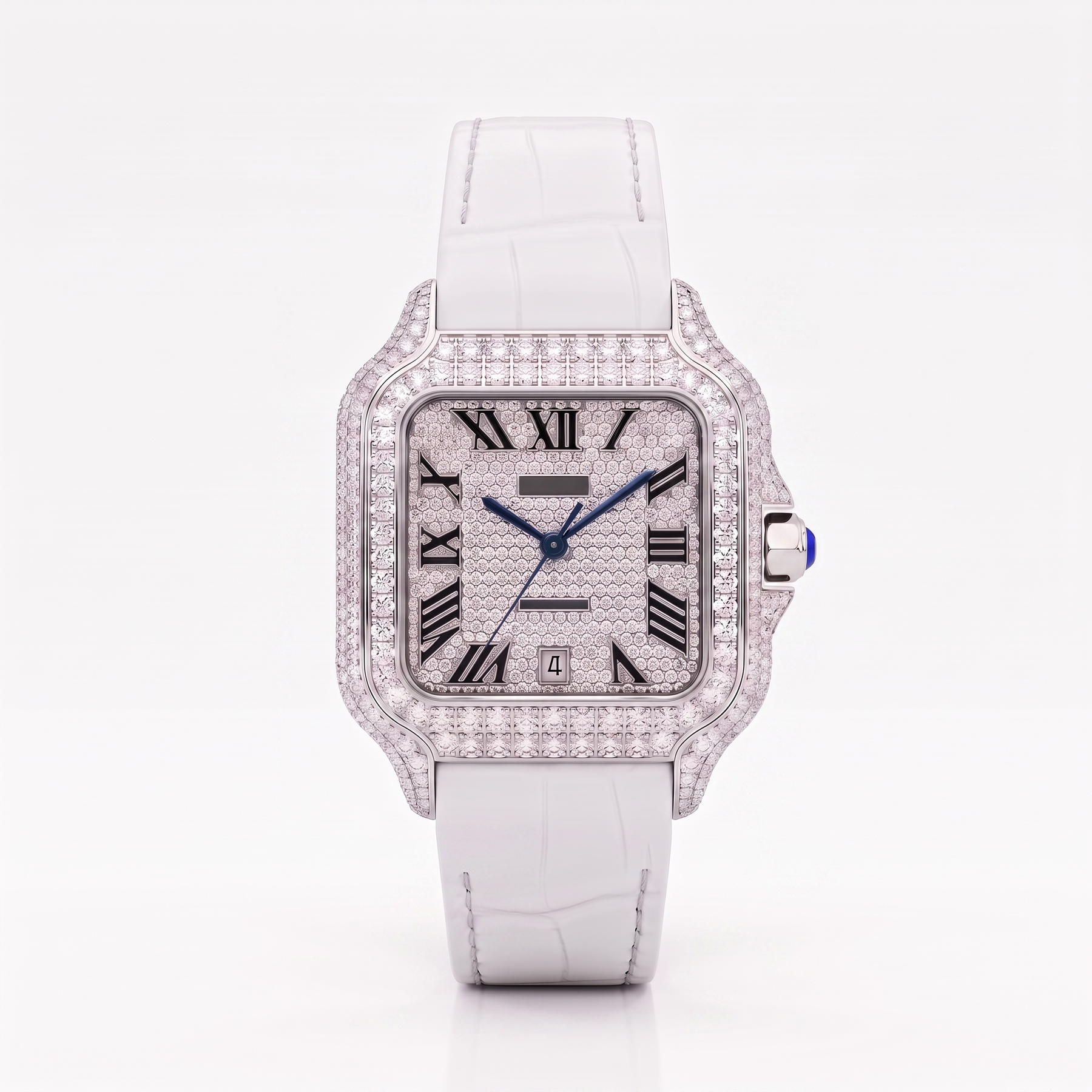 Luxury Mechanical Diamond Watch | 8.15 CT Laboratory created Diamonds | Miyota 8215 Automatic Movement | Sapphire Crystal | Saleh Sallom | SSJ-WAT-0008