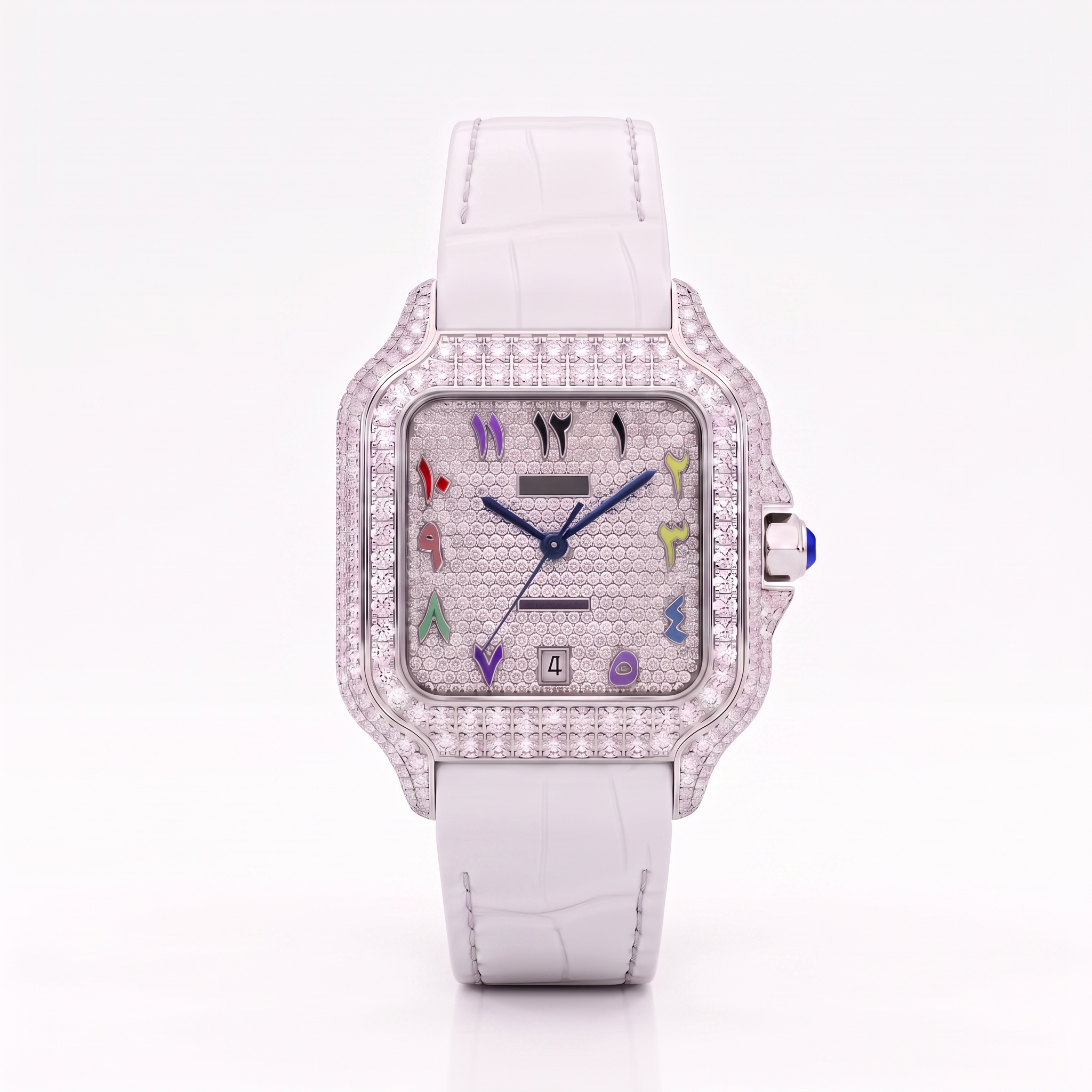 Luxury Mechanical Diamond Watch | 8.15 CT Laboratory created Diamonds | Miyota 8215 Automatic Movement | Sapphire Crystal | Saleh Sallom | SSJ-WAT-0009 Main image
