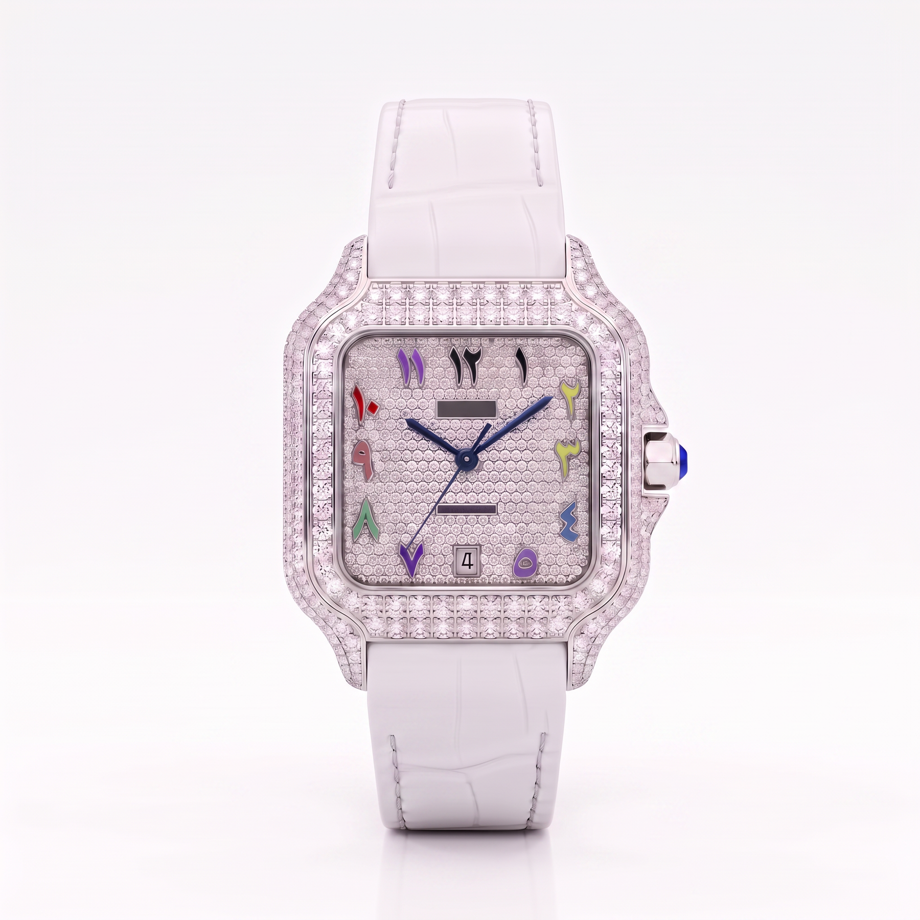 Luxury Mechanical Diamond Watch | 8.15 CT Laboratory created Diamonds | Miyota 8215 Automatic Movement | Sapphire Crystal | Saleh Sallom | SSJ-WAT-0009
