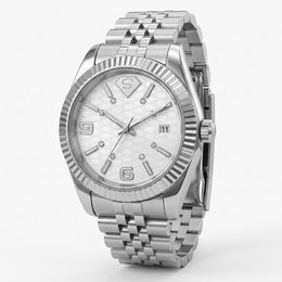 Natural Diamond Luxury Watch | 0.148 CT Natural Diamonds | Stainless Steel | Saleh Sallom | SSJ-WAT-0002