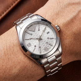 Natural Diamond Luxury Watch | 0.148 CT Natural Diamonds | Stainless Steel | Saleh Sallom | SSJ-WAT-0002