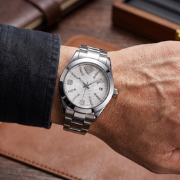 Natural Diamond Luxury Watch | 0.148 CT Natural Diamonds | Stainless Steel | Saleh Sallom | SSJ-WAT-0002