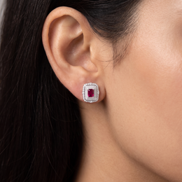 Natural Pink Tourmaline & Diamond Statement Ring | 0.80 CT Natural Diamonds | 18K White Gold | Saleh Sallom Jewelry