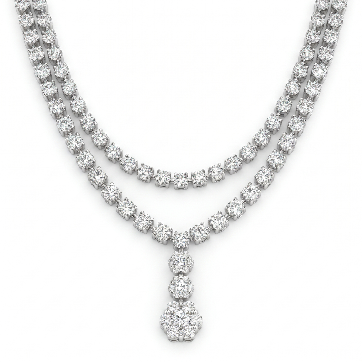 IGI Certified Natural Diamond Fine Jewelry Set | 22.65 CT Natural Diamonds | F–G | VVS–VS | 18K White Gold Main image