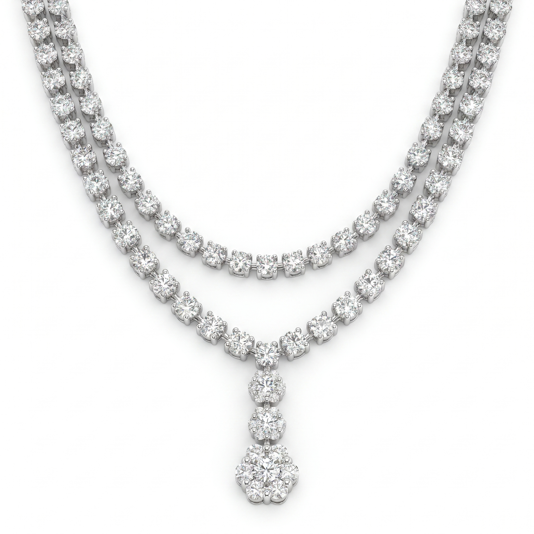 IGI Certified Natural Diamond Fine Jewelry Set | 22.65 CT Natural Diamonds | F–G | VVS–VS | 18K White Gold