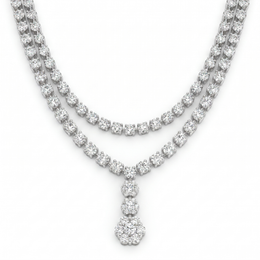 IGI Certified Natural Diamond Fine Jewelry Set | 22.65 CT Natural Diamonds | F–G | VVS–VS | 18K White Gold