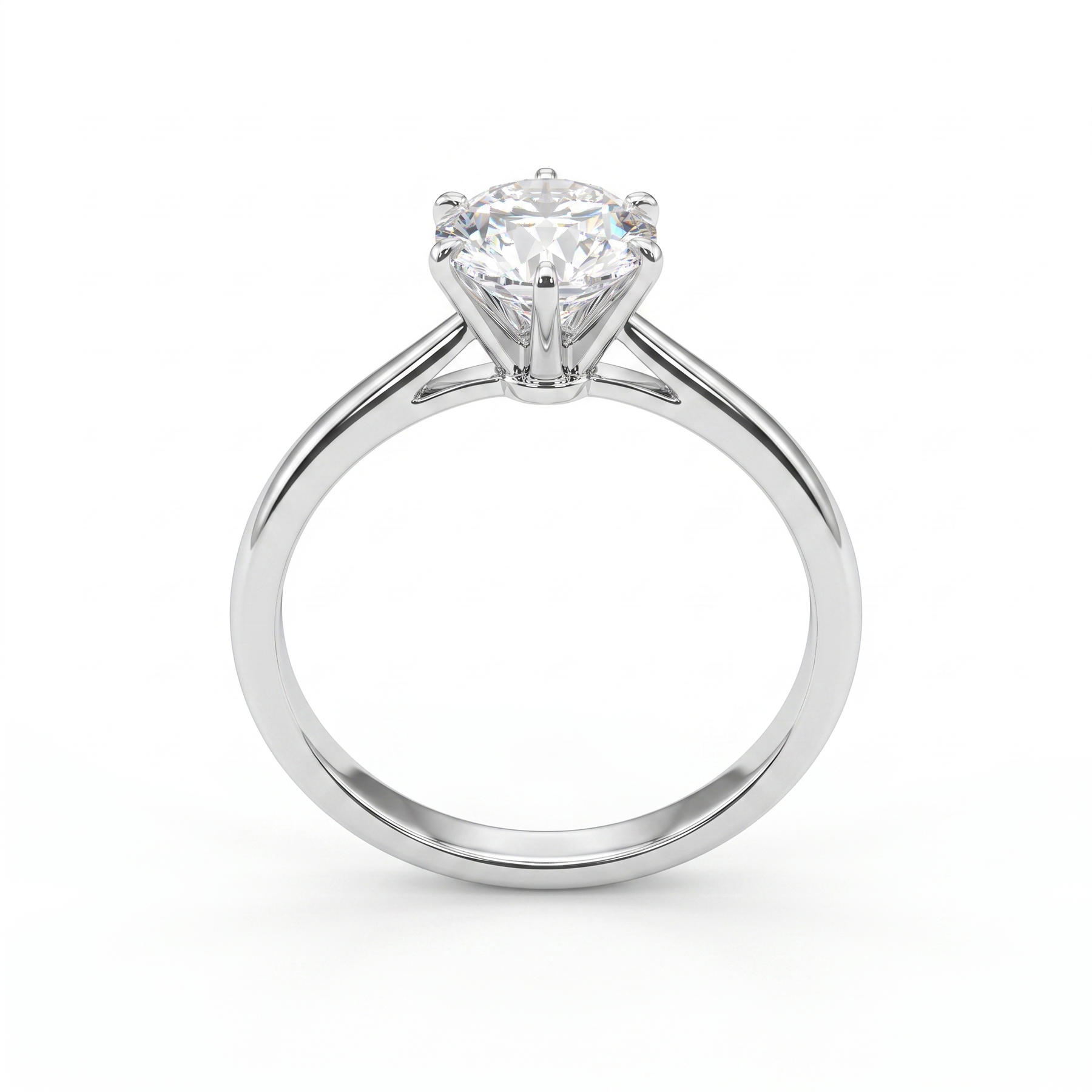 Lab-Created Diamond Solitaire Engagement Ring | 1.18 CT | VVS1 | 18K White Gold
