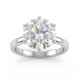 Lab-Created Diamond Solitaire Engagement Ring | 7.00 CT | VVS1 | 18K White Gold
