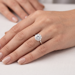 Lab-Created Diamond Solitaire Engagement Ring | 7.00 CT | VVS1 | 18K White Gold