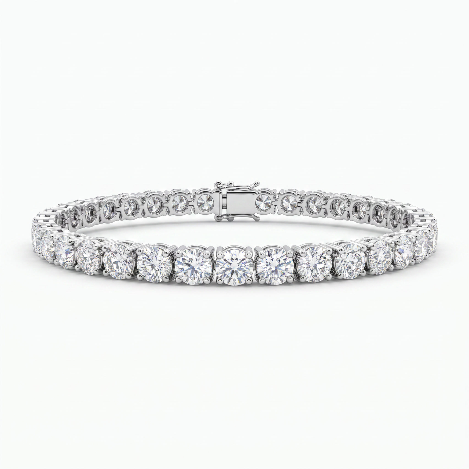 Lab-Created Diamond Tennis Bracelet | 14.74 CT Diamonds | 18K White Gold