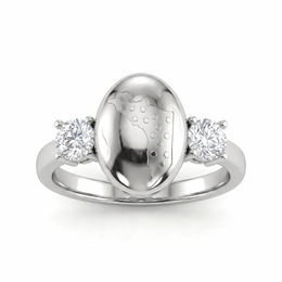 American Diamond Arabian Horse Signet Ring | Sterling Silver 925 | 2.92 g