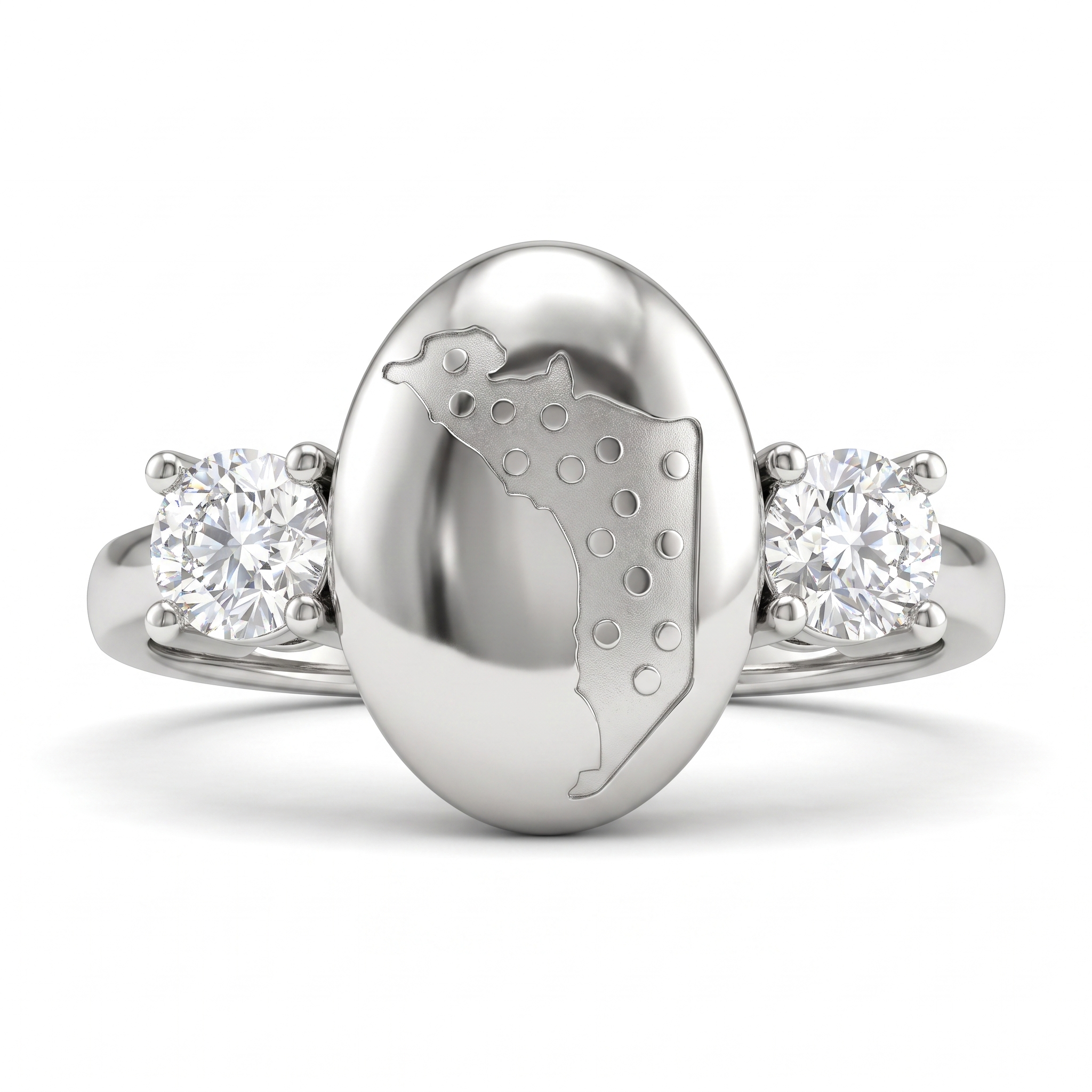 American Diamond Arabian Horse Signet Ring | Sterling Silver 925 | 2.92 g Secondary image