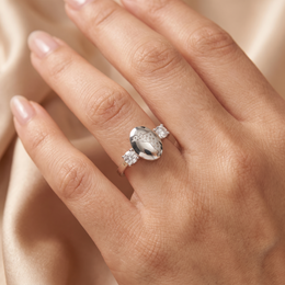 American Diamond Arabian Horse Signet Ring | Sterling Silver 925 | 2.92 g