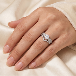 American Diamond Round Solitaire Bridal Ring | Sterling Silver 925 | 2.07 g