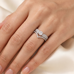 American Diamond Round Solitaire Bridal Ring | Sterling Silver 925 | 2.07 g