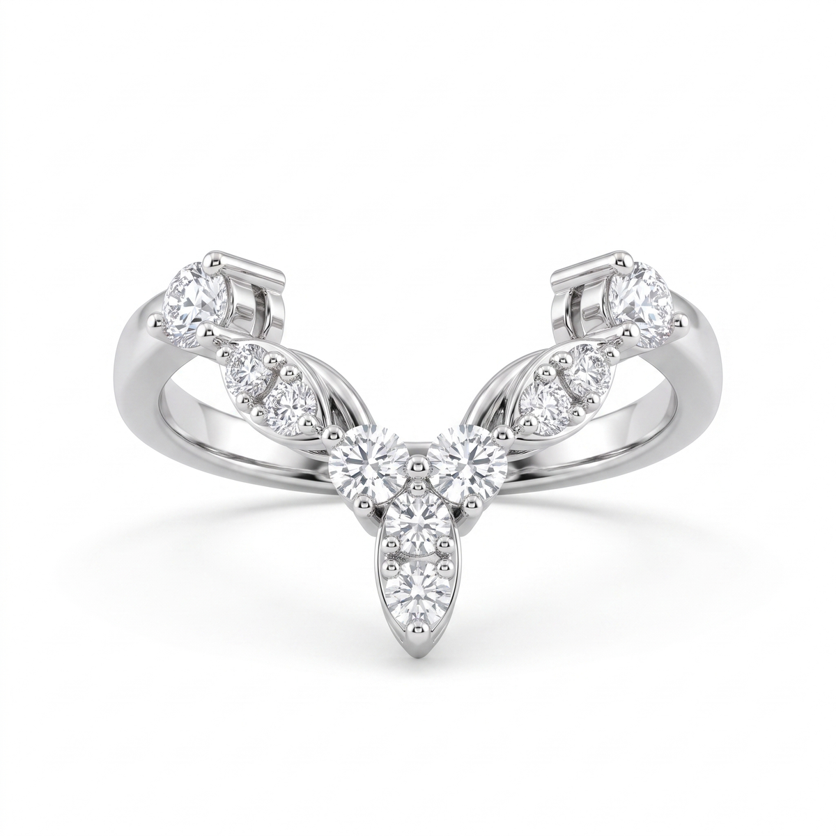 Pear & Princess Cut Lab Created Diamond Open Ring | 0.57 CT Lab Created Diamonds | 14K Gold | Saleh Sallom Main image