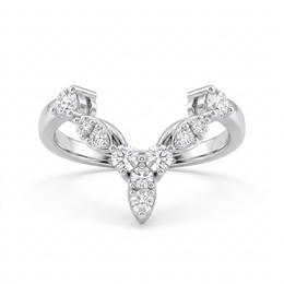 Pear & Princess Cut Lab Created Diamond Open Ring | 0.57 CT Lab Created Diamonds | 14K Gold | Saleh Sallom
