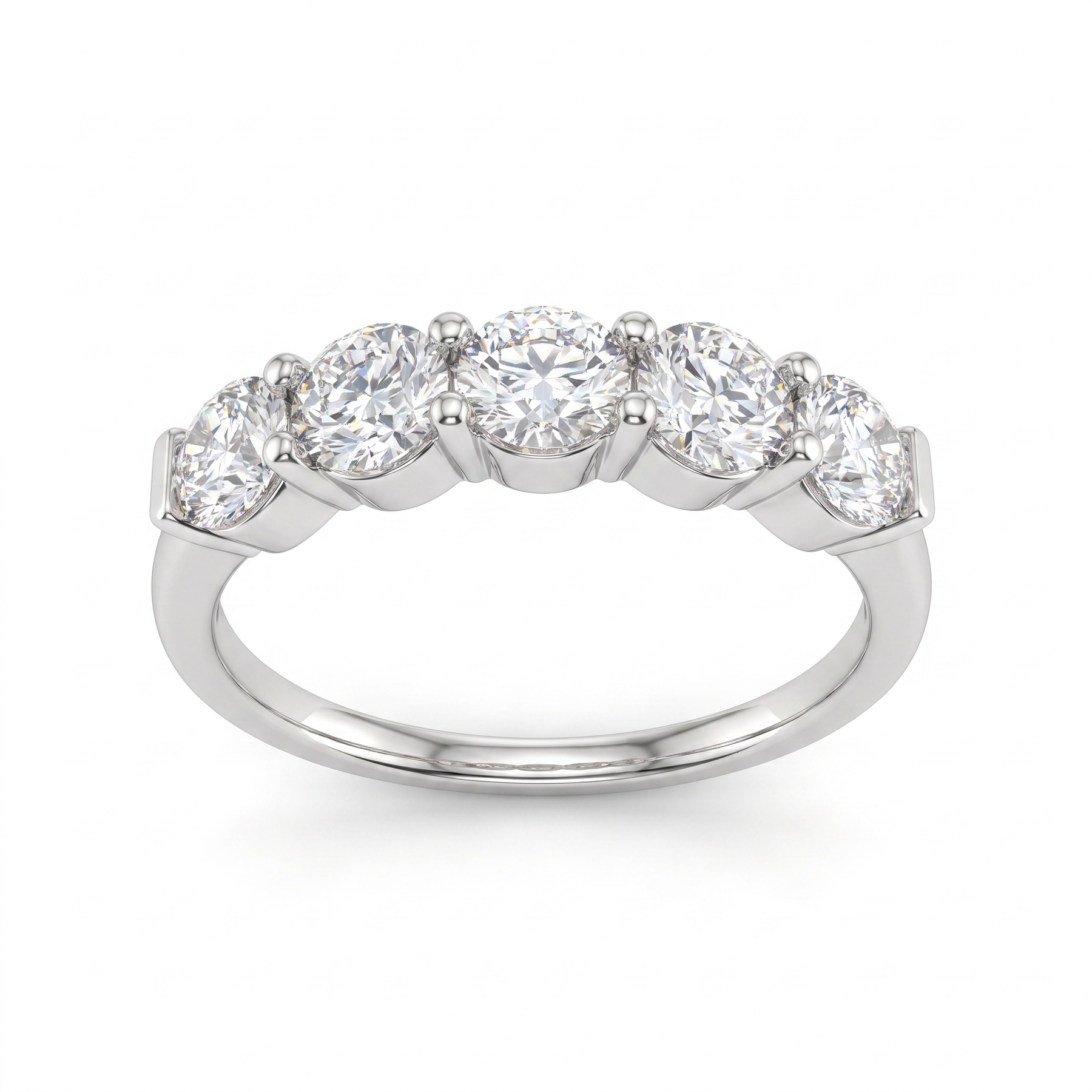 Round Lab Created Diamond Seven-Stone Ring | 1.25 CT Lab Created Diamonds | 14K Gold | Saleh Sallom