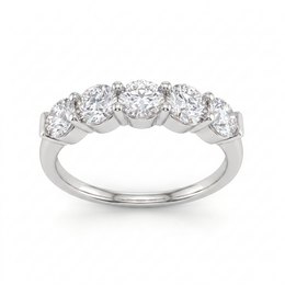 Round Lab Created Diamond Seven-Stone Ring | 1.25 CT Lab Created Diamonds | 14K Gold | Saleh Sallom