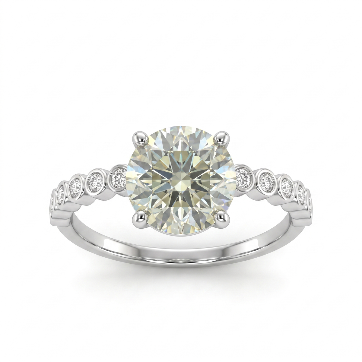 Round Lab Created Diamond Solitaire Ring | 2.64 CT Lab Created Diamonds | 14K Gold | Saleh Sallom Main image