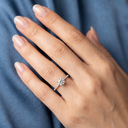 Classic Round Brilliant Lab Created Diamond Solitaire Ring | 1.85 CT Lab Created Diamonds | 14K White Gold