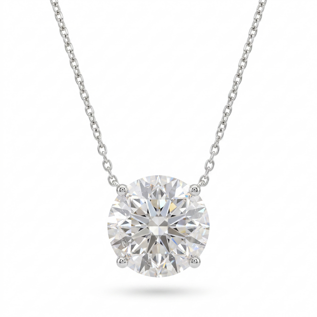 3.00 Ct Lab Created Diamond Round Solitaire Pendant Necklace in 14K Fine Gold Main image