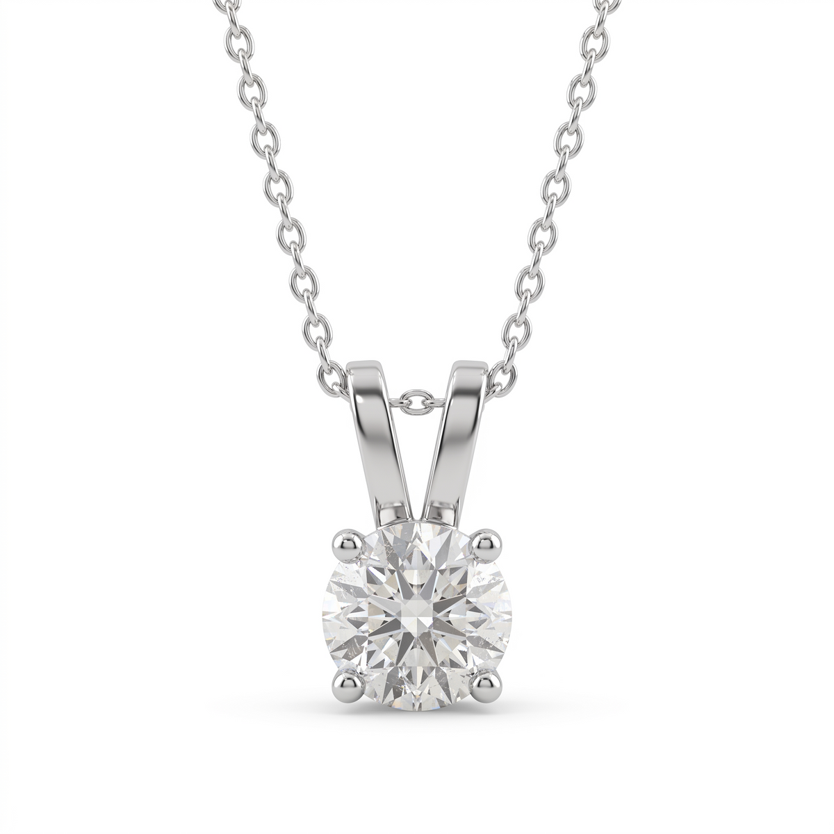 6.32 Ct Lab Created Diamond Three-Drop Round Necklace in 14K Fine Gold Main image