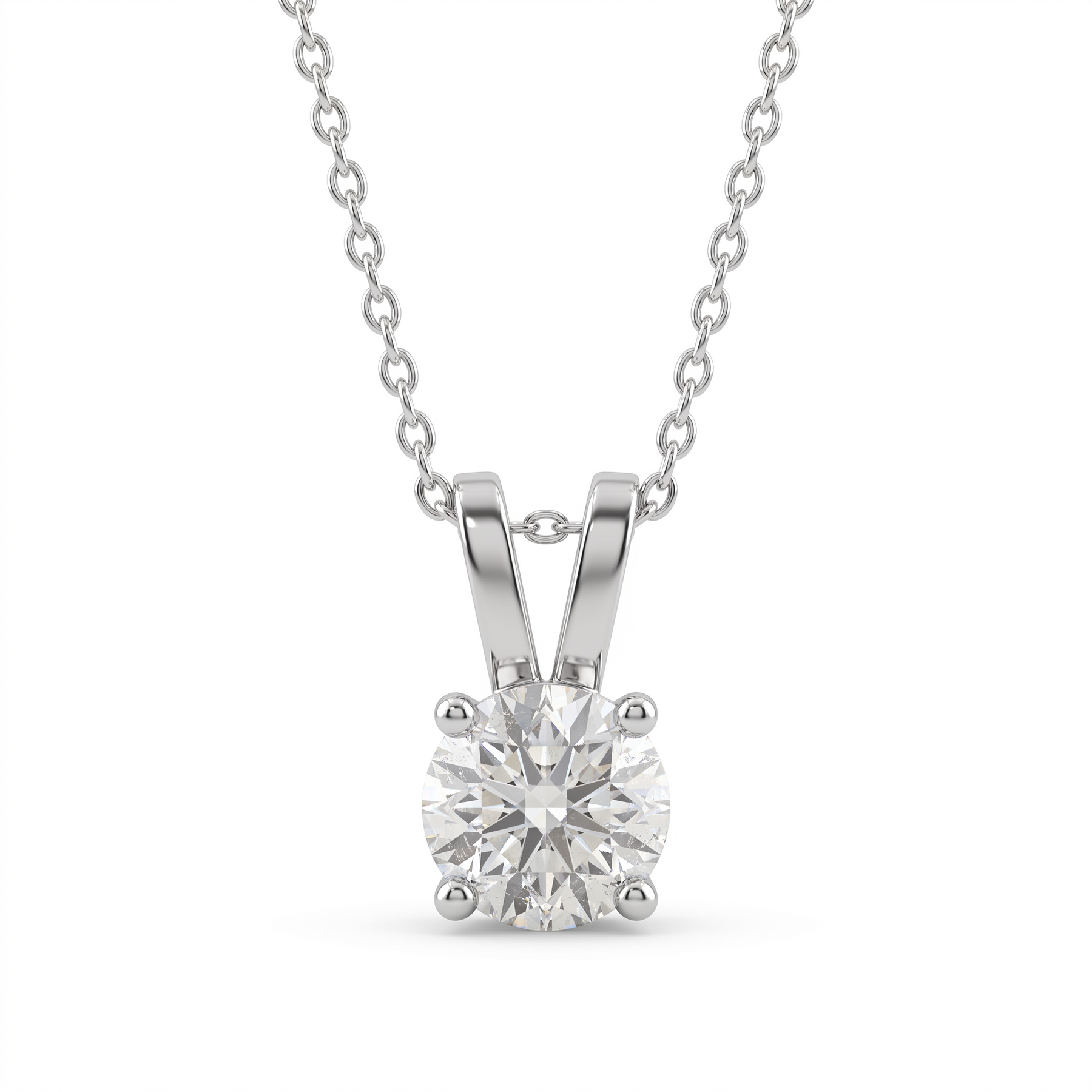6.32 Ct Lab Created Diamond Three-Drop Round Necklace in 18K Fine Gold