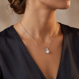 6.32 Ct Lab Created Diamond Three-Drop Round Necklace in 18K Fine Gold