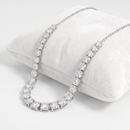 2.62 Ct Lab Created Diamond Graduated Round Necklace in 14K Fine Gold