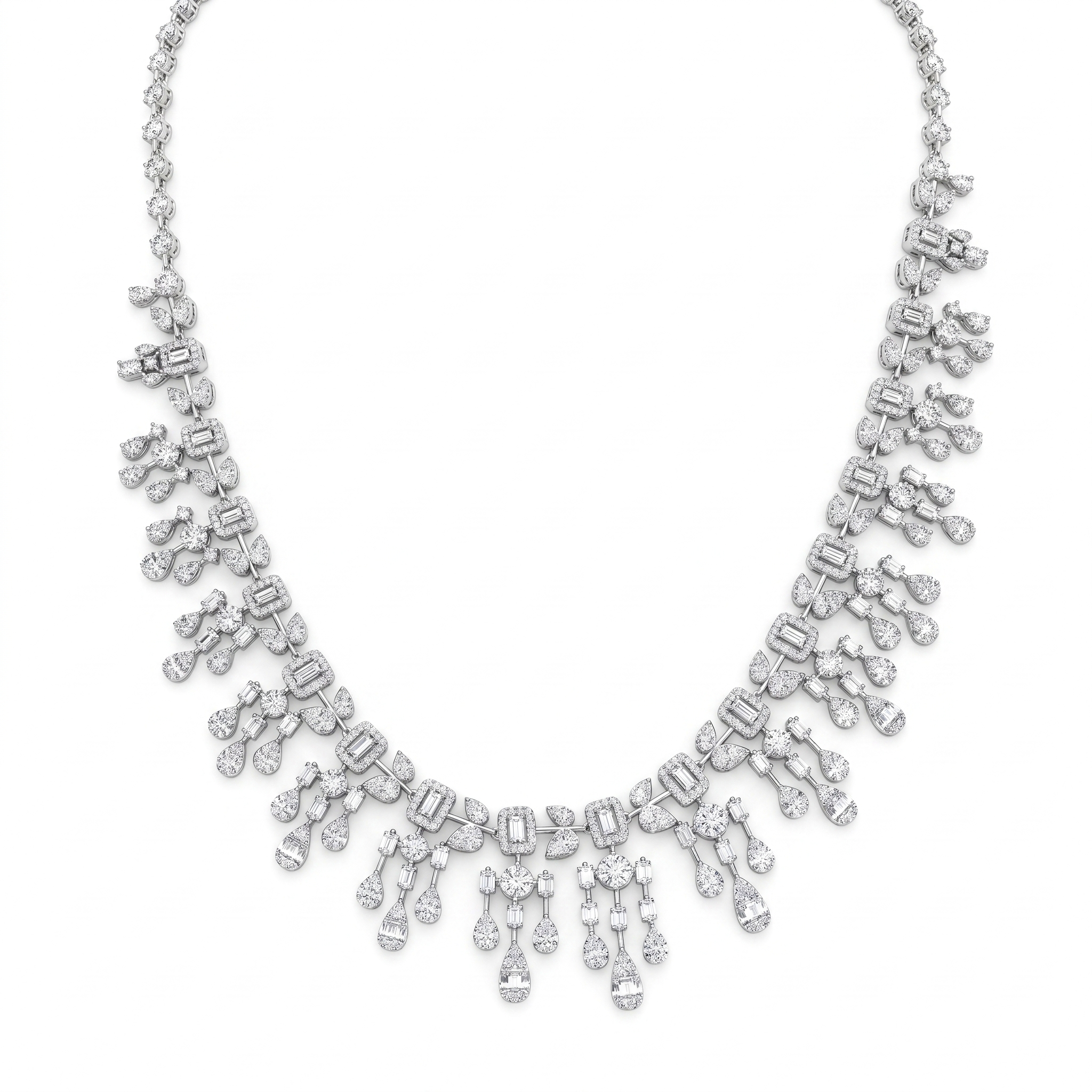 American Diamond Complete Bridal Jewelry Set in 925 Sterling Silver Secondary image